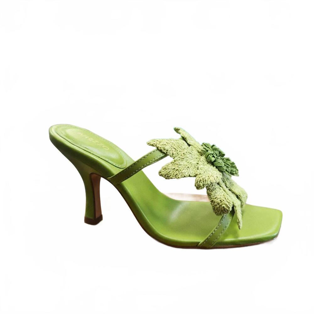 NEW AREZZO women's cali heel sandal in green
